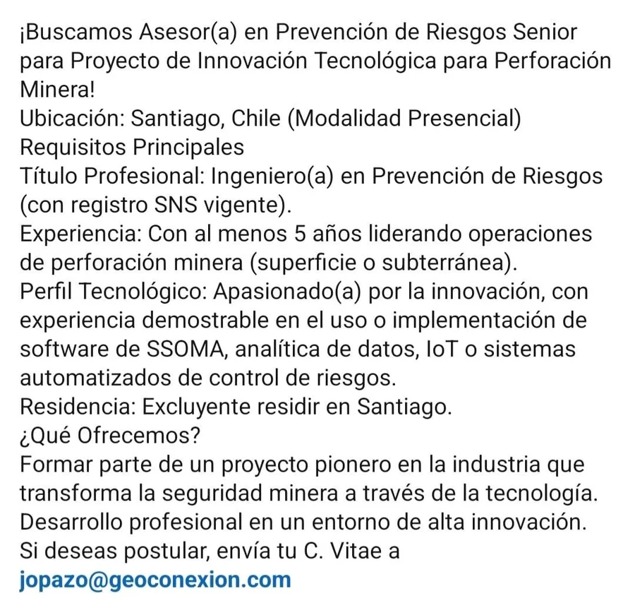 Asesor Senior en Prevención de Riesgos - imagen 1