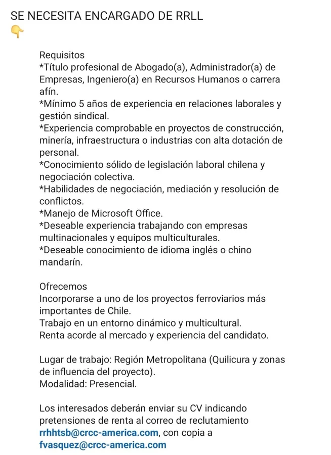 Encargado de Relaciones Laborales - imagen 1