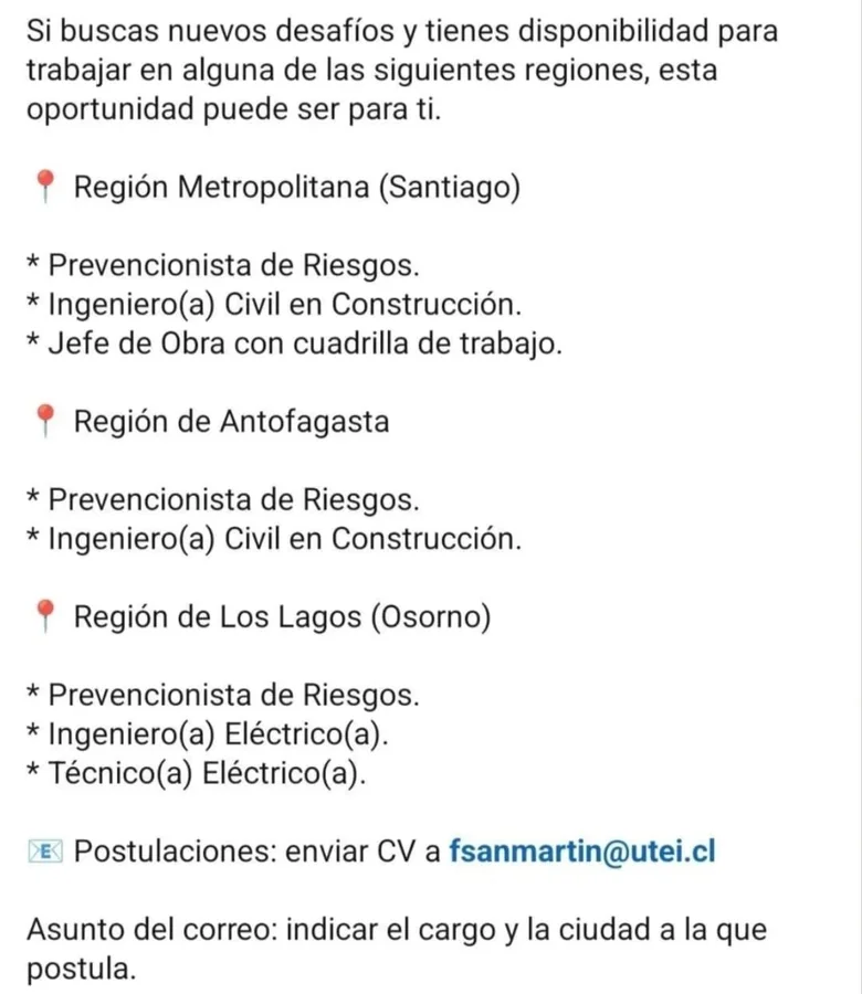 Oportunidades Laborales en Construcción e Ingeniería - imagen 1