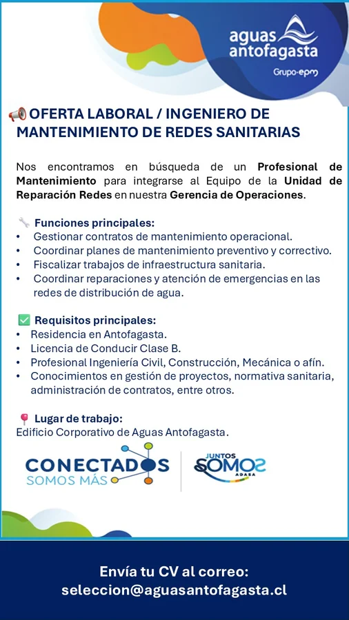 Ingeniero de Mantenimiento de Redes Sanitarias - imagen 1