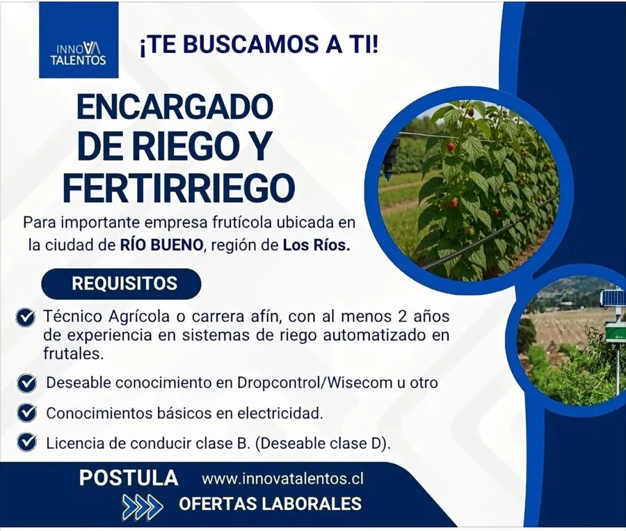 Encargado de Riego y Fertirriego - imagen 1