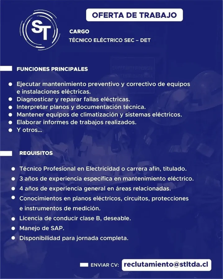 Técnico Eléctrico SEC - DET - imagen 1