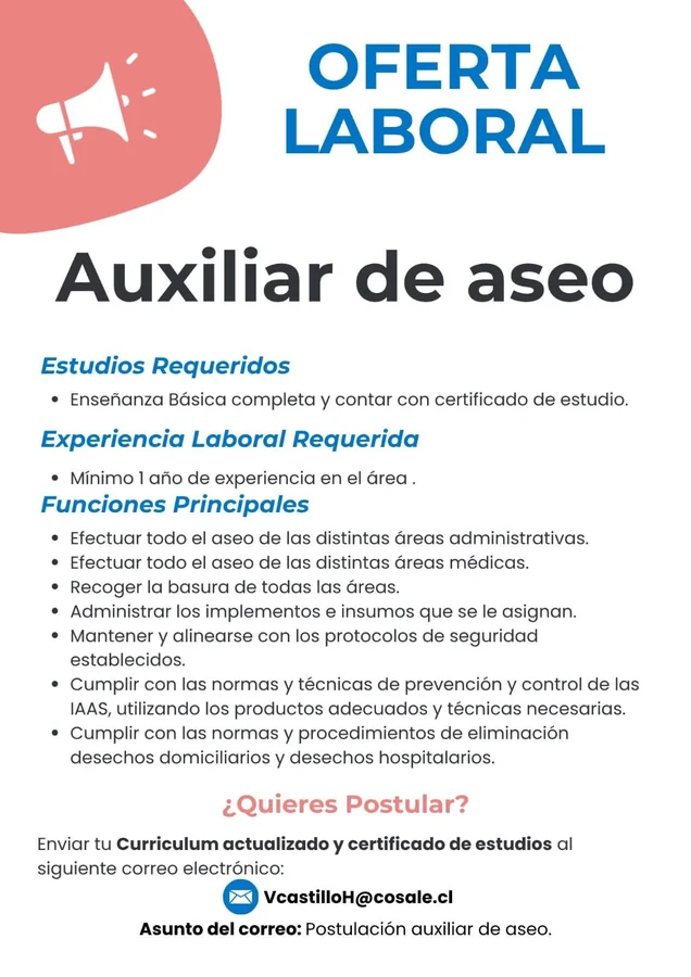 Auxiliar de Aseo - imagen 1
