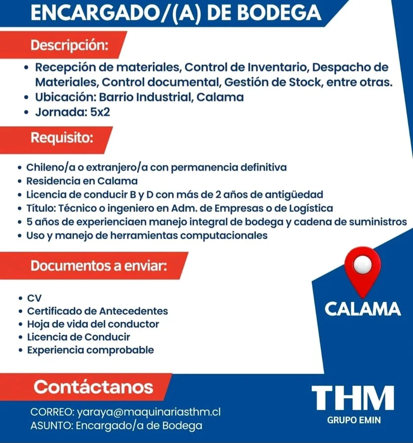 Encargado/a de Bodega - imagen 1