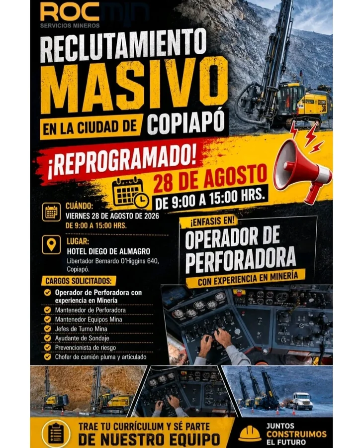 Reclutamiento Masivo para Cargos Mineros - imagen 1
