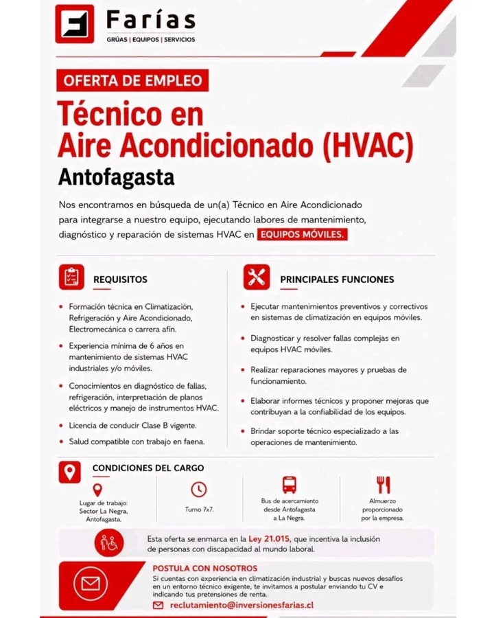 Técnico HVAC para Mantenimiento Industrial - imagen 1