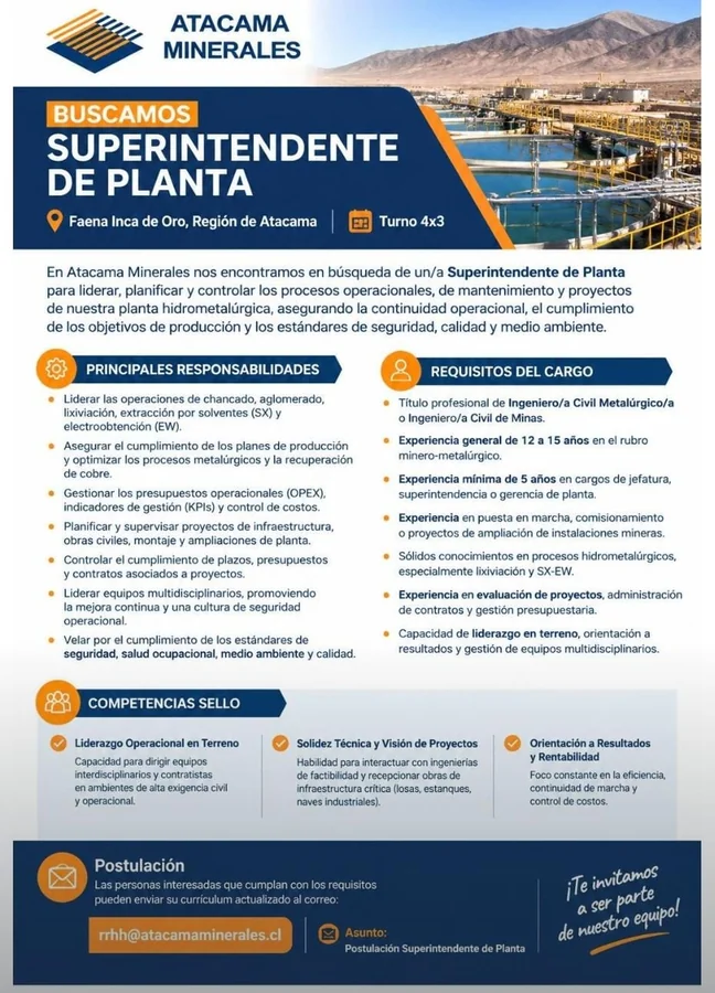 Superintendente de Planta - imagen 1