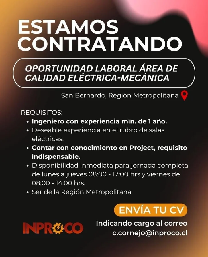 Ingeniero de Calidad Eléctrica-Mecánica - imagen 1