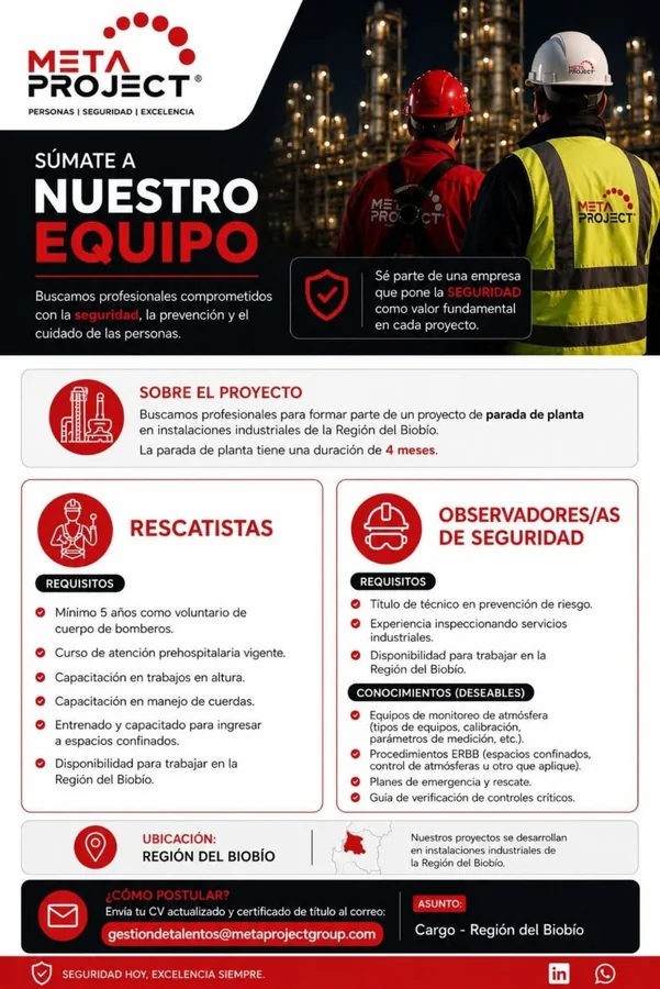 Rescatistas y Observadores de Seguridad en Biobío - imagen 1