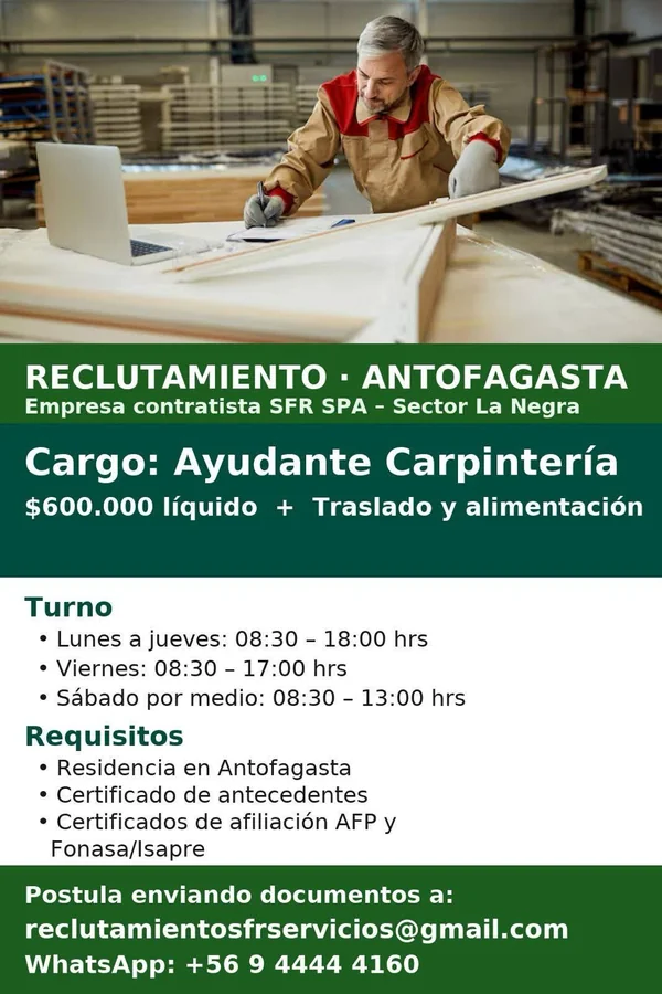 Ayudante de Carpintería - imagen 1