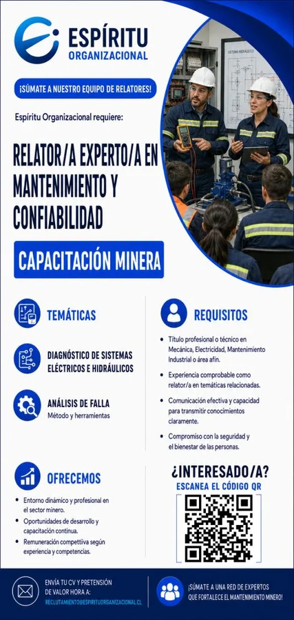 Relator de Mantenimiento y Confiabilidad Minera - imagen 1