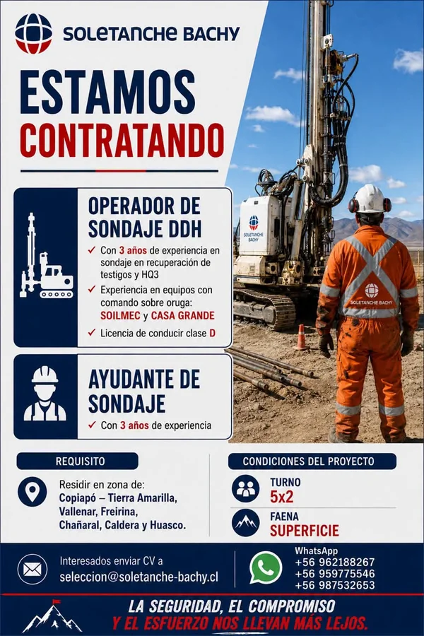 Operador y Ayudante de Sondaje DDH - imagen 1