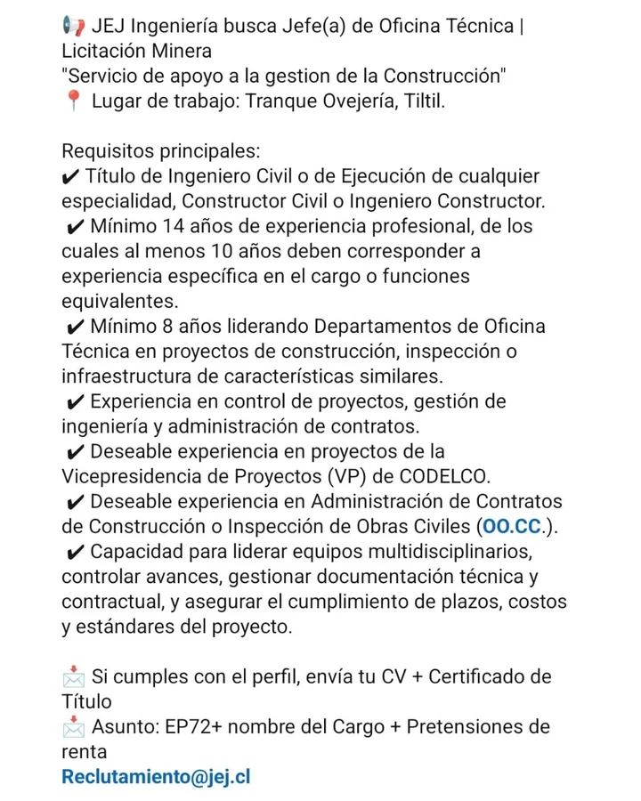 Jefe de Oficina Técnica - imagen 1