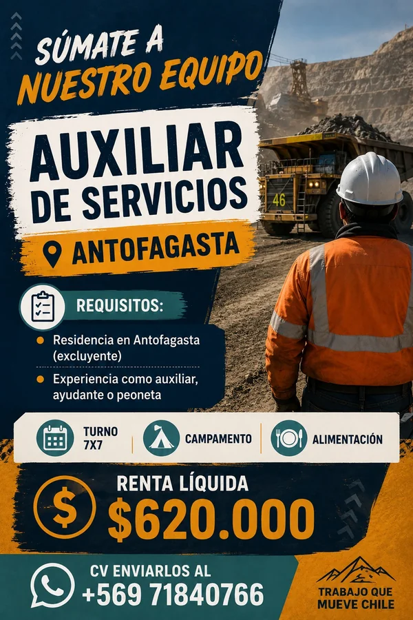 Auxiliar de Servicios en Antofagasta - imagen 1