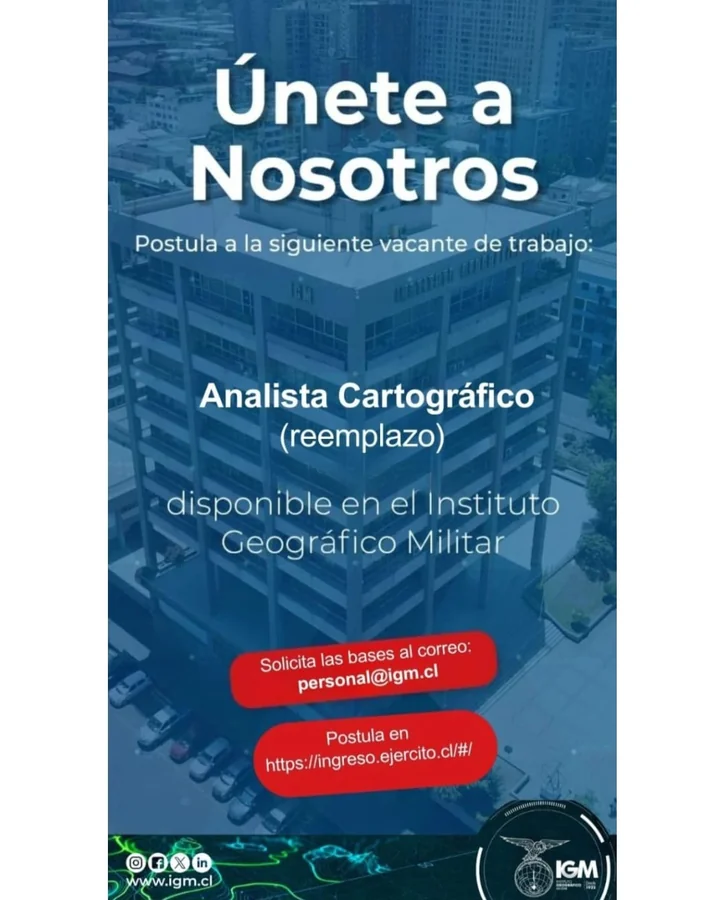 Analista Cartográfico (Reemplazo) - imagen 1