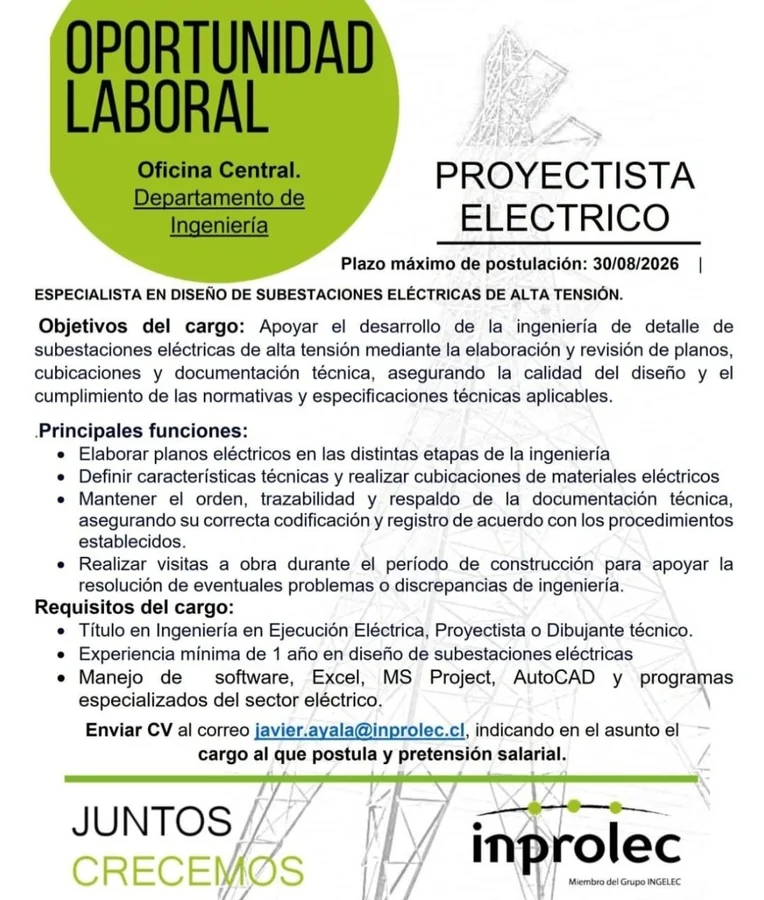 Proyectista Eléctrico - imagen 1