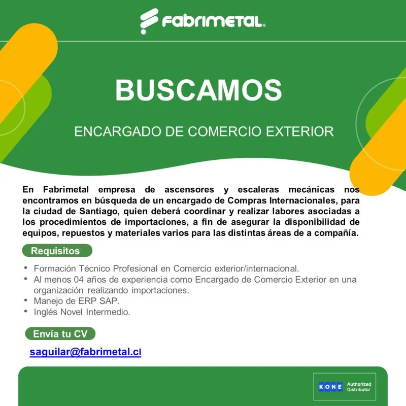 Encargado de Comercio Exterior - imagen 1