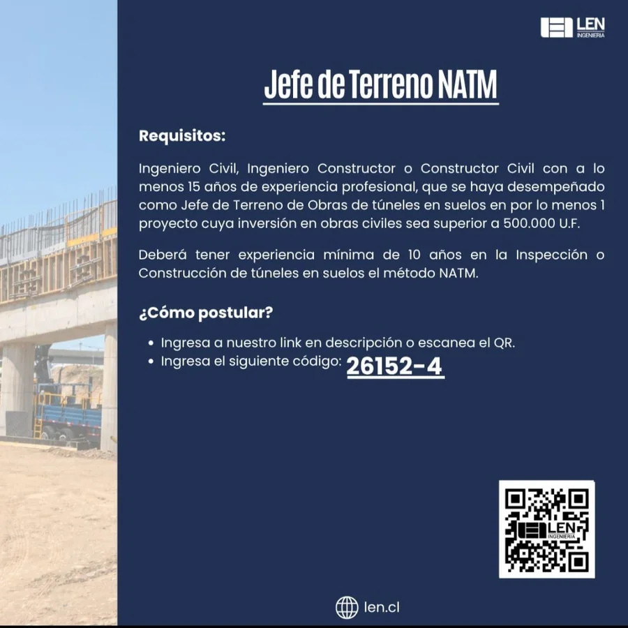 Jefe de Terreno NATM - imagen 1