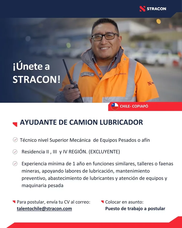 Ayudante de Camión Lubricador - imagen 1