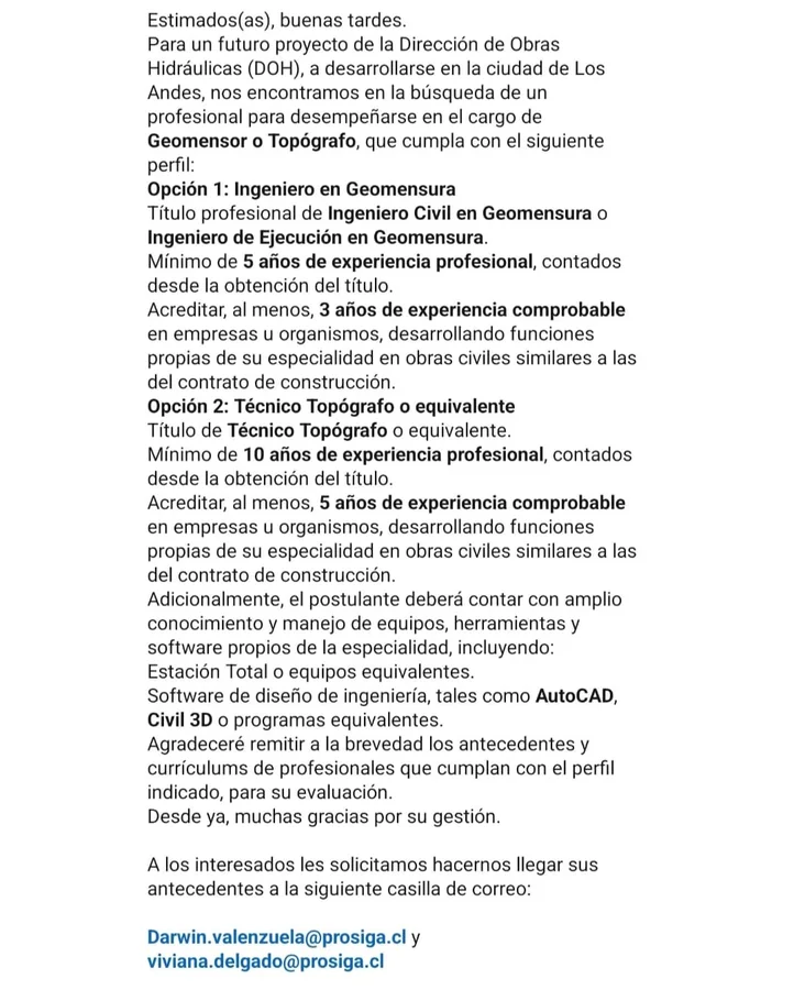 Geomensor o Topógrafo - imagen 1