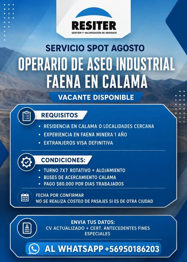 Operario de Aseo Industrial - imagen 1