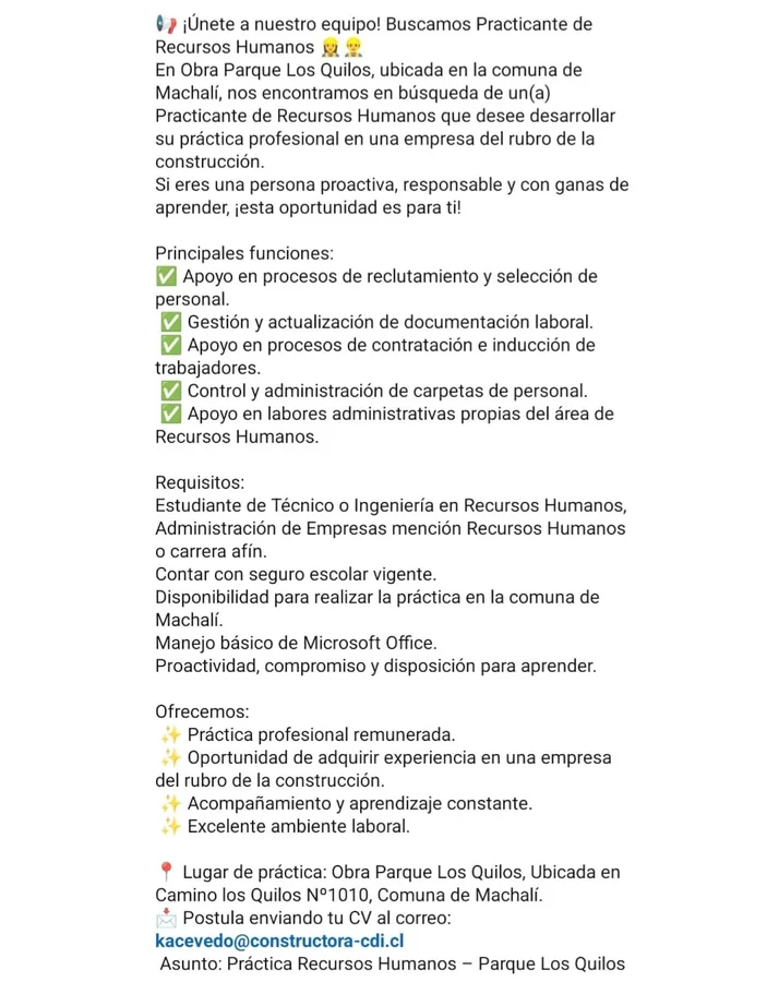 Practicante de Recursos Humanos - imagen 1