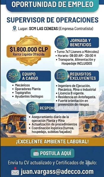 Supervisor de Operaciones - imagen 1