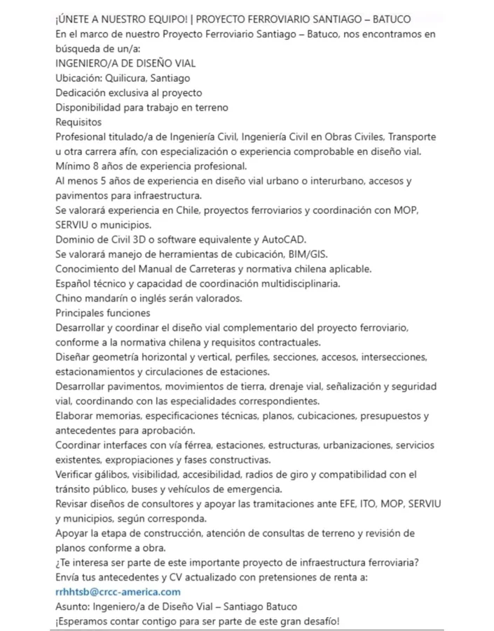 Ingeniero de Diseño Vial - imagen 1