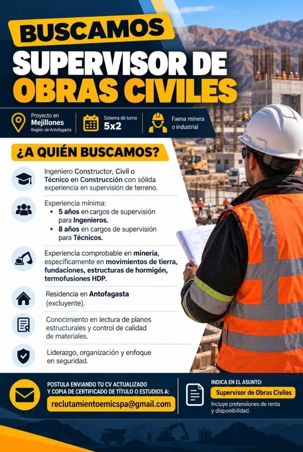 Supervisor de Obras Civiles - imagen 1