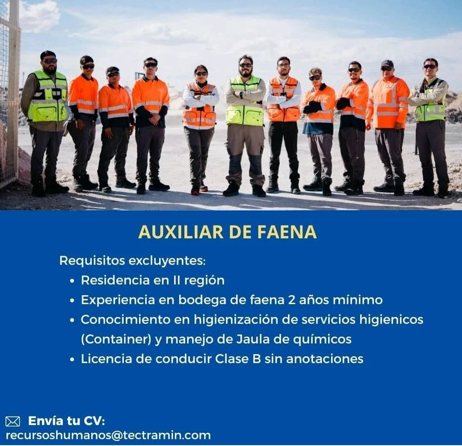 Auxiliar de Faena Minera - imagen 1