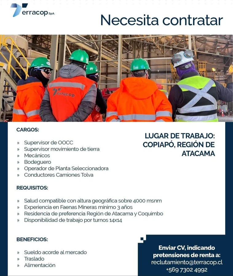 Múltiples cargos para faena minera - imagen 1