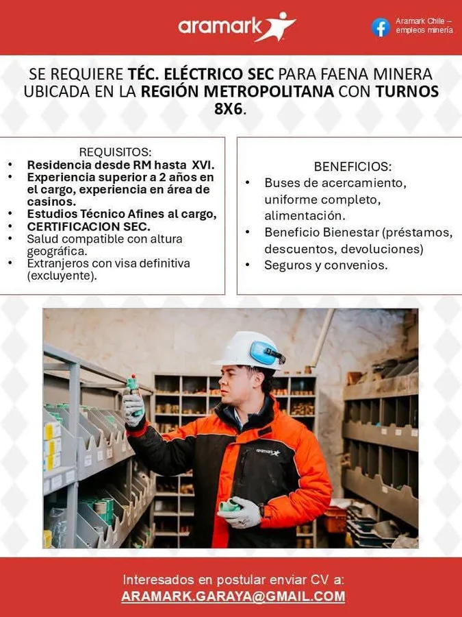 Técnico Eléctrico SEC para Faena Minera - imagen 1