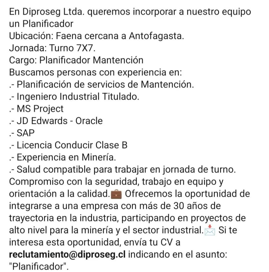 Planificador de Mantención - imagen 1