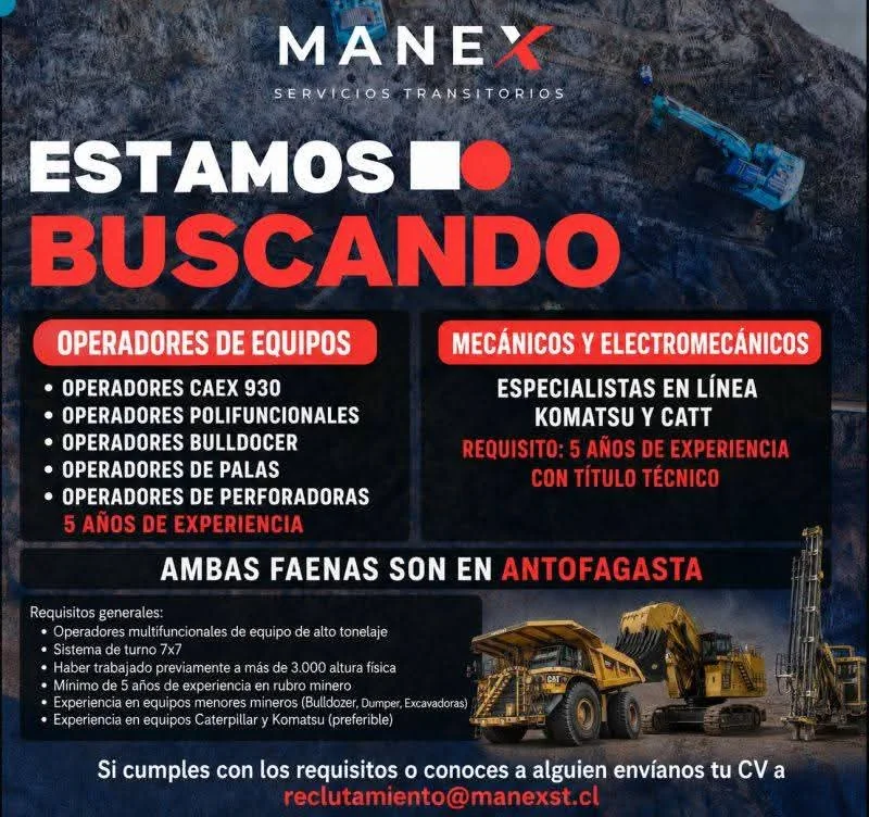 Operadores de equipos mineros - imagen 1