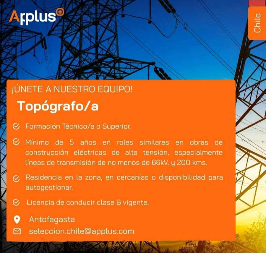 Topógrafo/a para obras de alta tensión - imagen 1