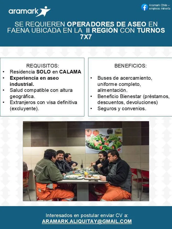 Operadores de Aseo Industrial en Faena - imagen 1