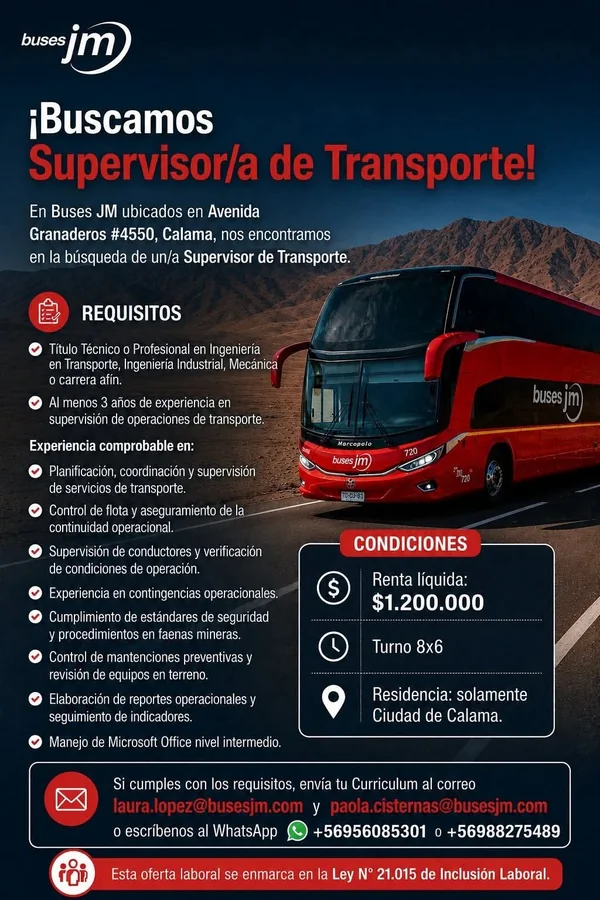 Supervisor/a de Transporte - imagen 1