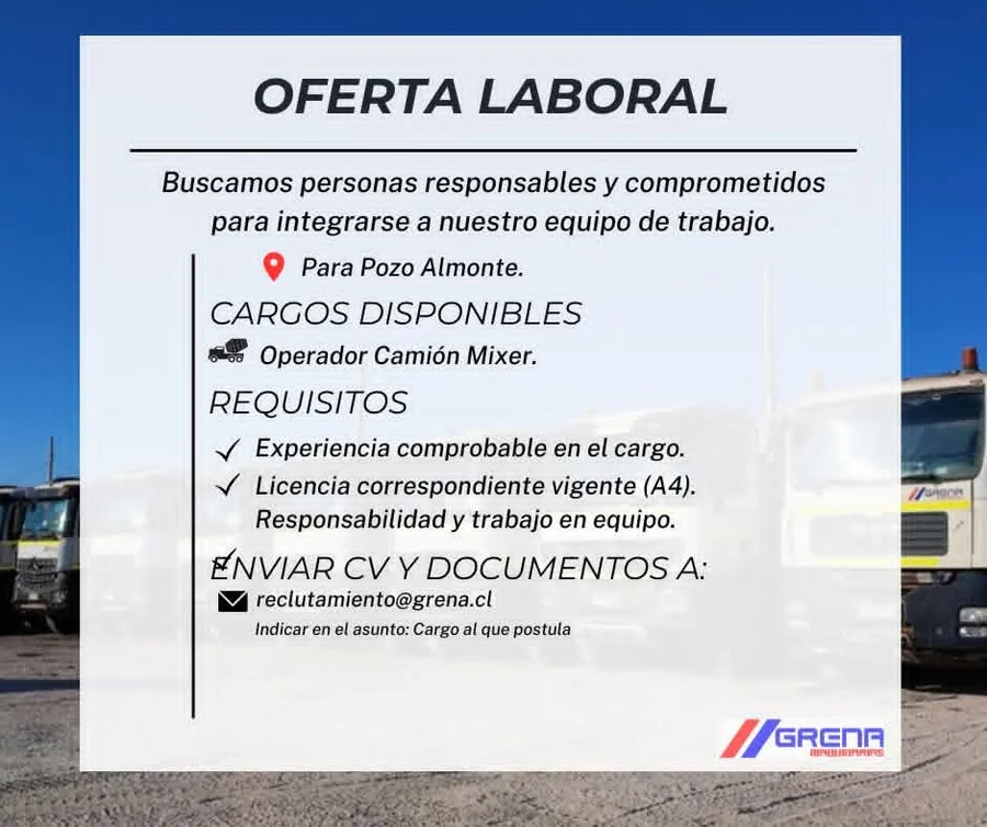 Operador Camión Mixer - imagen 1
