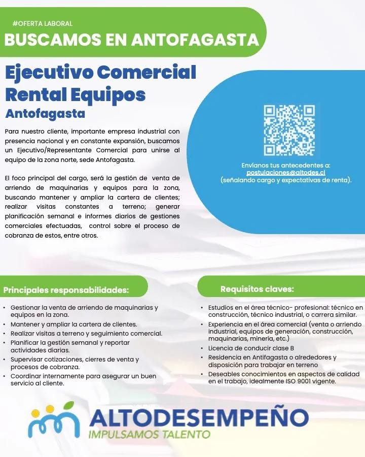 Ejecutivo Comercial Rental Equipos - imagen 1