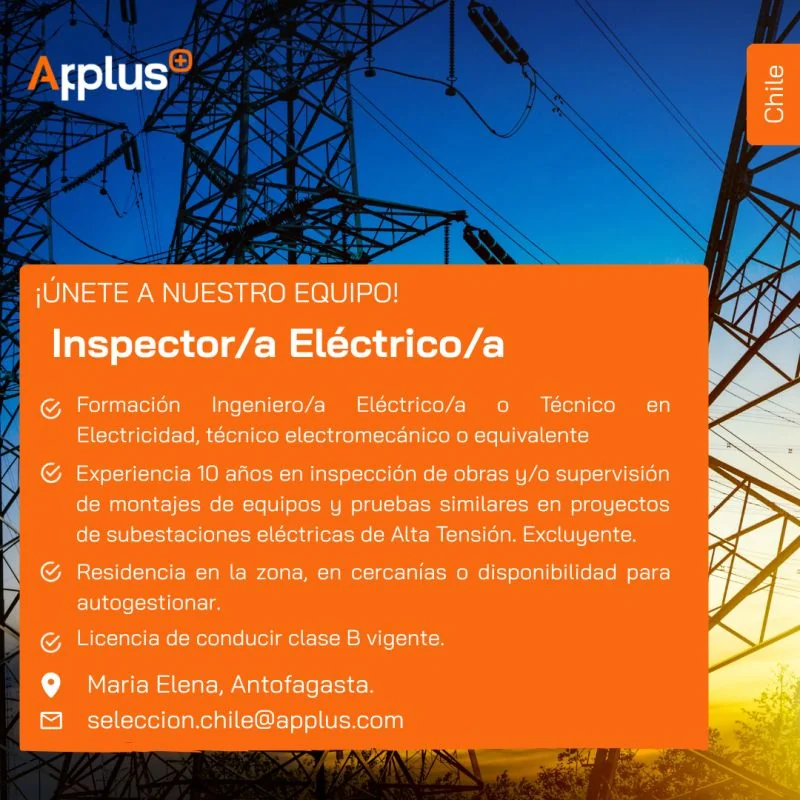 Inspector Eléctrico para Proyecto de Subestaciones - imagen 1