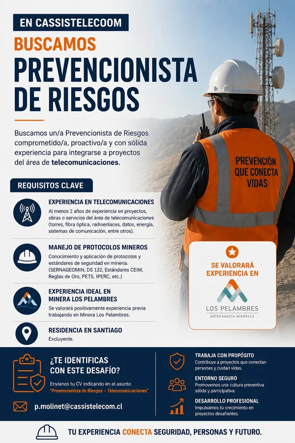 Prevencionista de Riesgos Telecomunicaciones - imagen 1