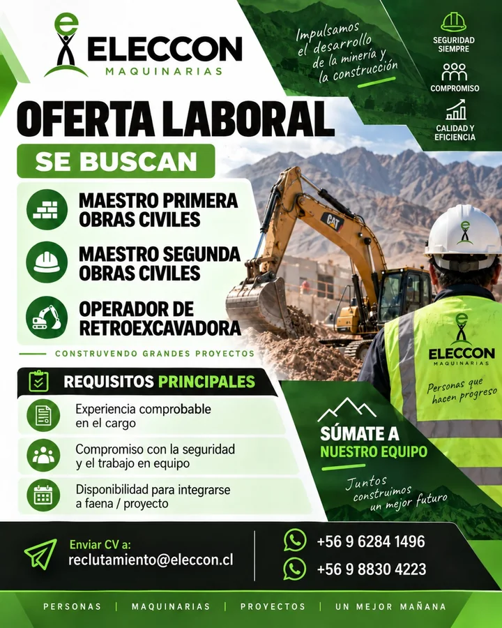 Maestros Obras Civiles y Operador Retroexcavadora - imagen 1