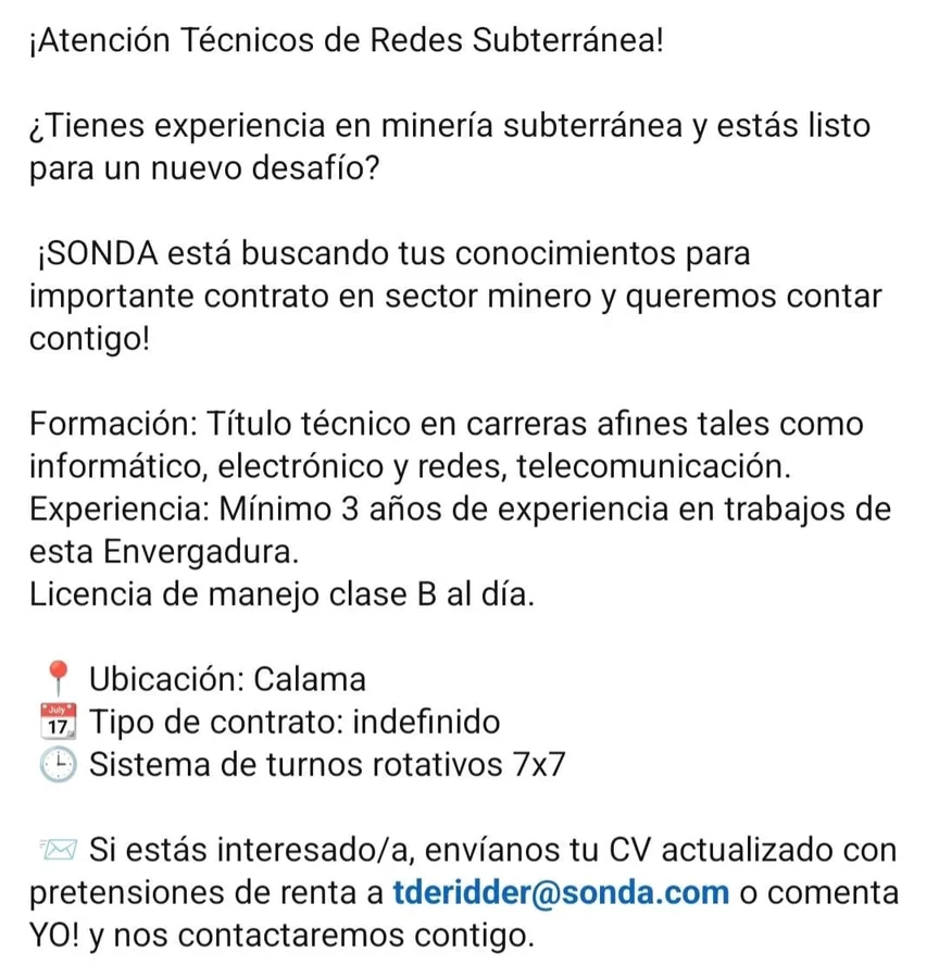 Técnico de Redes Subterránea - imagen 1