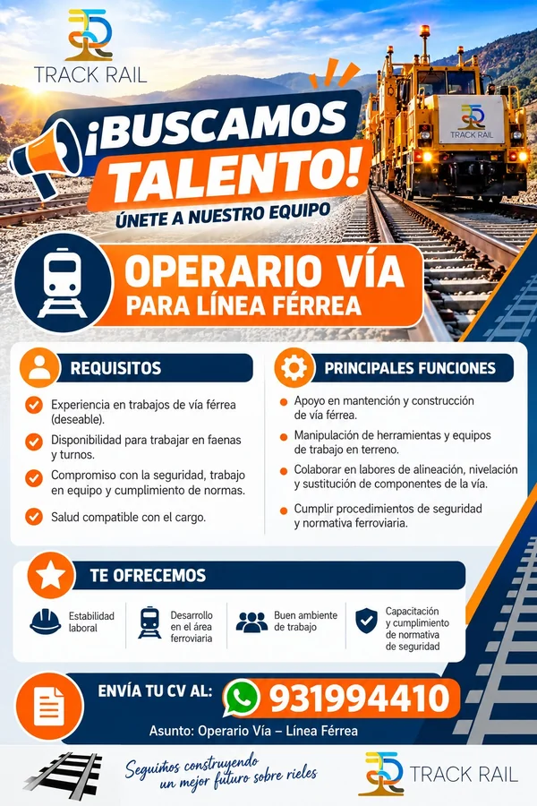 Operario de Vía para Línea Férrea - imagen 1