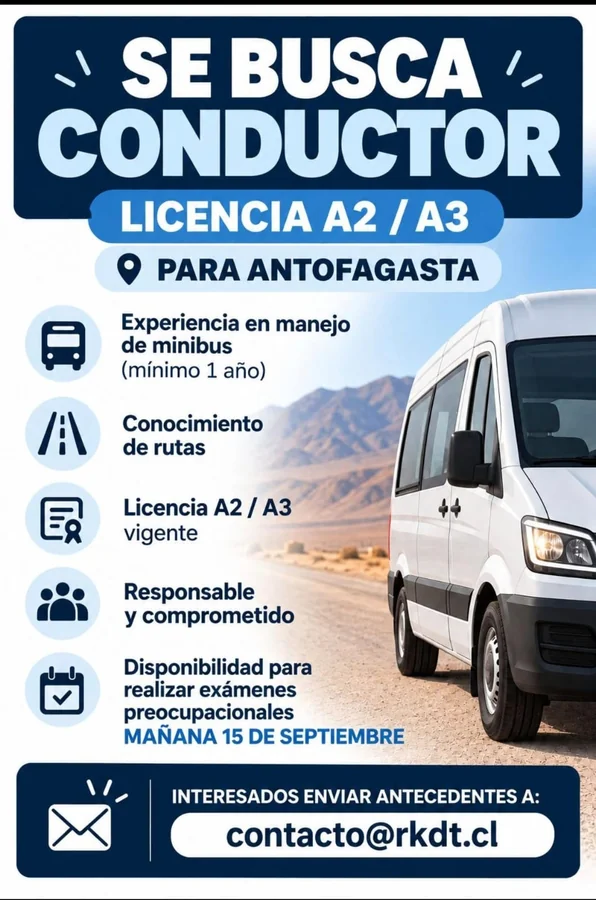 Conductor Licencia A2 / A3 - imagen 1