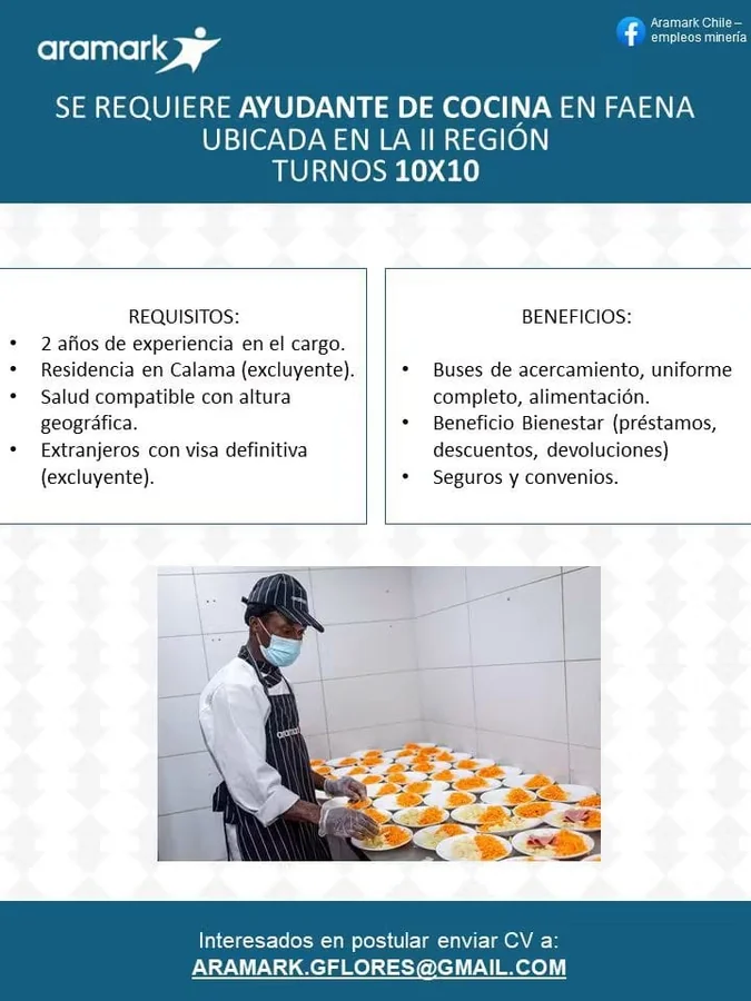 Ayudante de cocina en faena - imagen 1