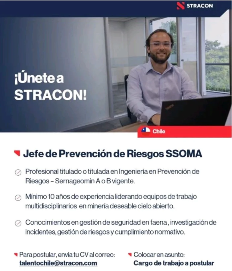 Jefe de Prevención de Riesgos SSOMA - imagen 1
