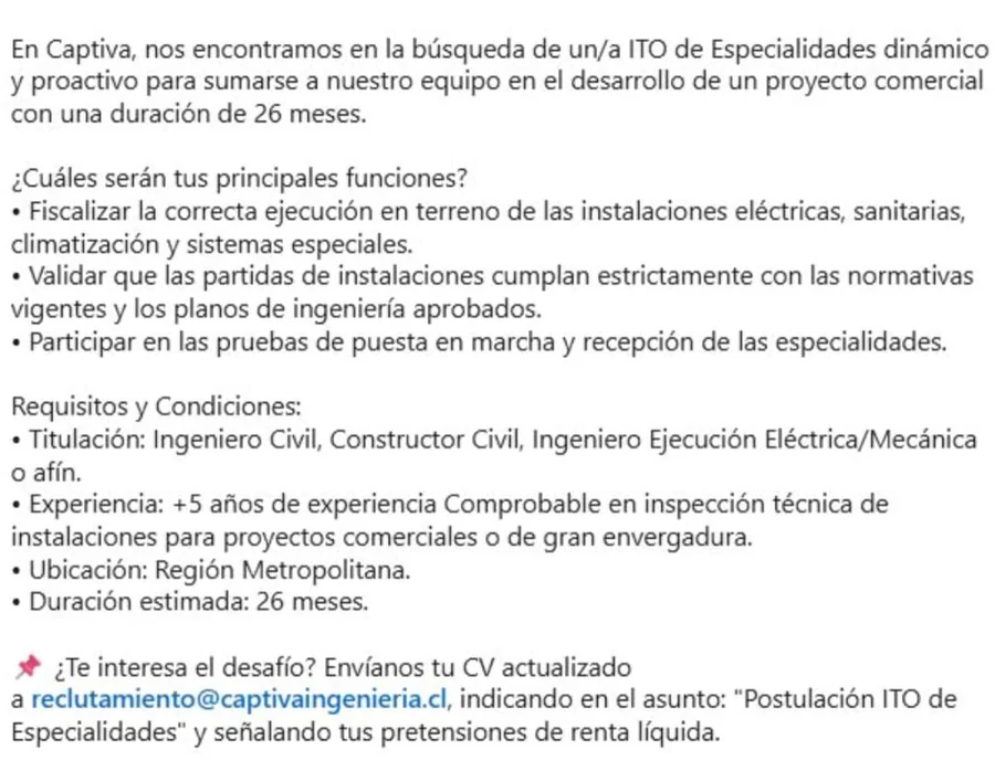 ITO de Especialidades - imagen 1