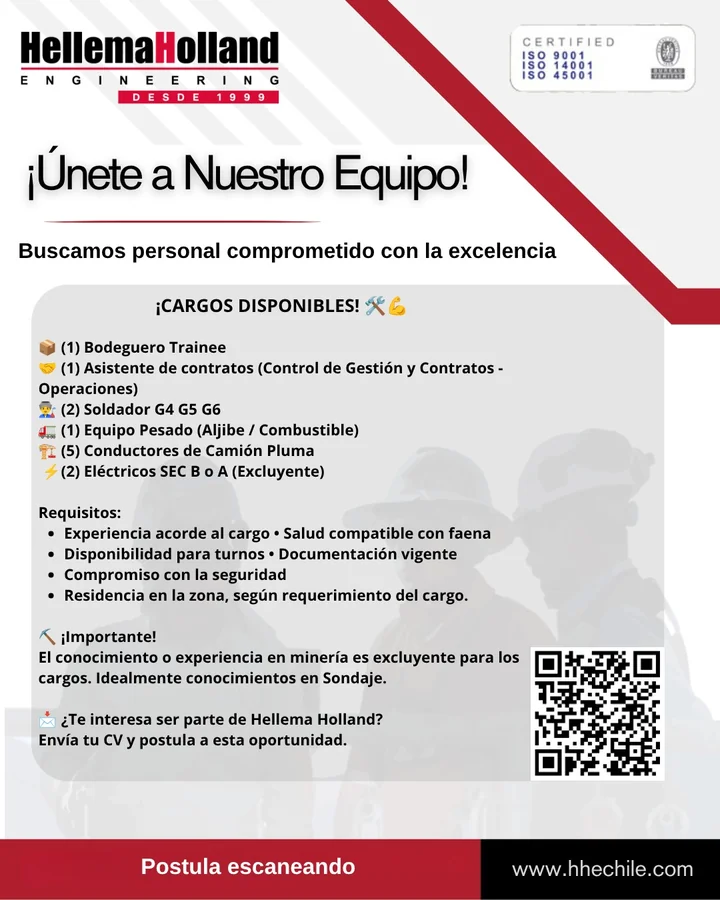 Cargos Operacionales y Técnicos en Minería - imagen 1