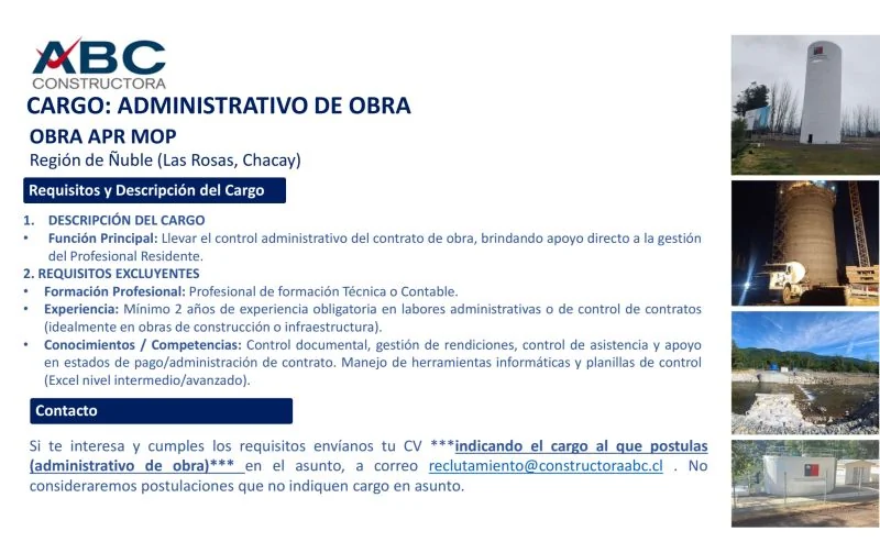 Administrativo de Obra - imagen 1